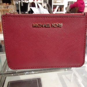 Michael Kors Card Case Wallet in Mulberry